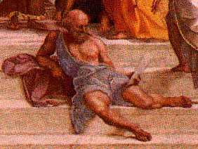 Diogenes on the steps